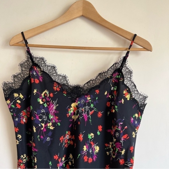 Veronica Beard Gil Cami in Black Multi Silk - Picture 4 of 14